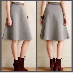 ANTHROPOLOGIE neoprene flare skirt